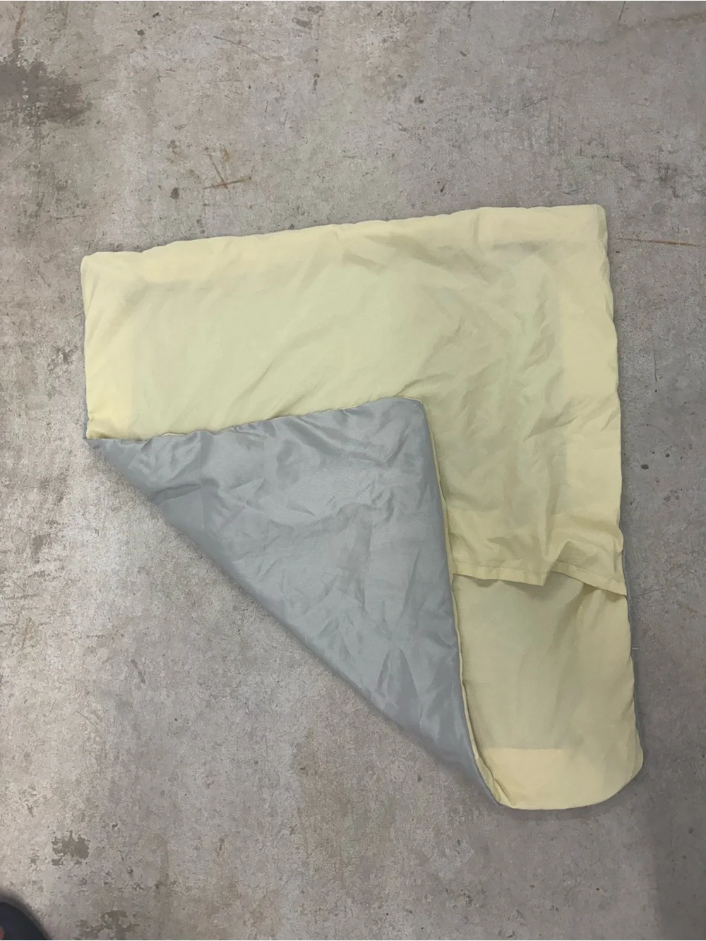Square Soft Yellow and Dark Gray Pillow Sham